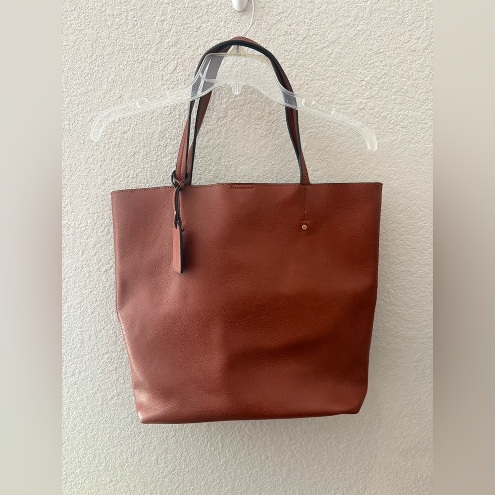 Sole Society Brown Leather Tote Bag